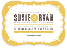 Modern Label Wedding Invitations