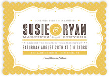 Modern Label Wedding Invitations