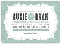 Modern Label Wedding Invitations