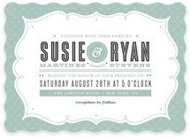 Modern Label Wedding Invitations