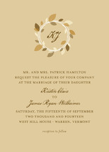 Autumn Wreath Wedding Invitations, by Oscar+Emma Design