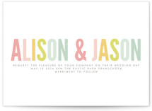 Ice Cream Parlour Pastels Wedding Invitations