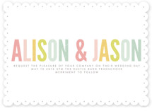 Ice Cream Parlour Pastels Wedding Invitations