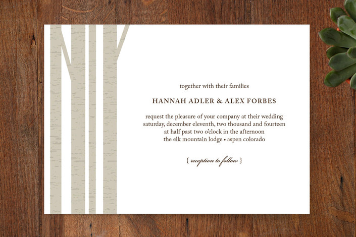 Winter Birch Wedding Invitations