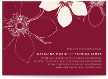 Modern Lotus Wedding Invitations