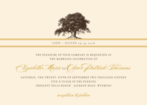 Oak Tree Wedding Invitations, by Annie Clark