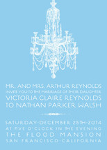 Chandelier Wedding Invitations, by Wiley Valentine