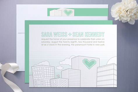 Cityscape Union Wedding Invitations
