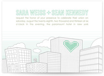 Cityscape Union Wedding Invitations
