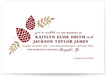 Gold + Pine Wedding Invitations