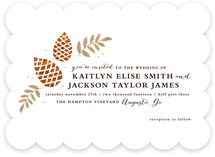 Gold + Pine Wedding Invitations
