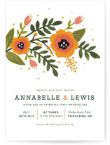 Peach Blooms Wedding Invitations
