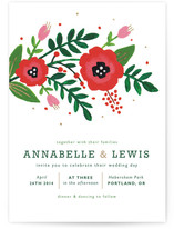 Peach Blooms Wedding Invitations
