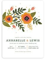Peach Blooms Wedding Invitations