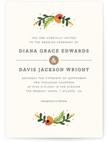 Simple Flora Wedding Invitations
