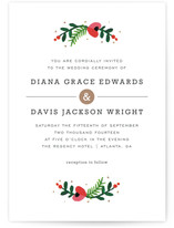 Simple Flora Wedding Invitations