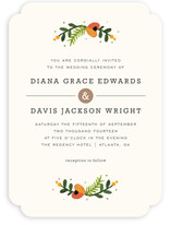 Simple Flora Wedding Invitations