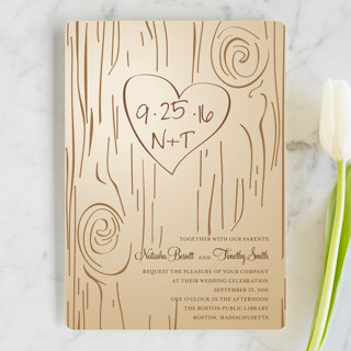 Fall Carving Wedding Invitations