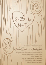 Fall Carving Wedding Invitations, by Amanda Joy