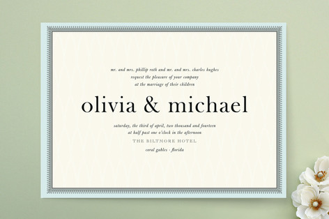 float + framed Wedding Invitations