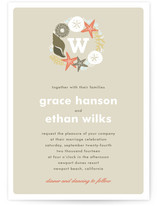 Seaside Initial Wedding Invitations