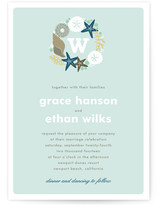 Seaside Initial Wedding Invitations