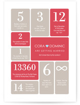Wedding by Numbers Wedding Invitations