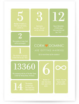 Wedding by Numbers Wedding Invitations