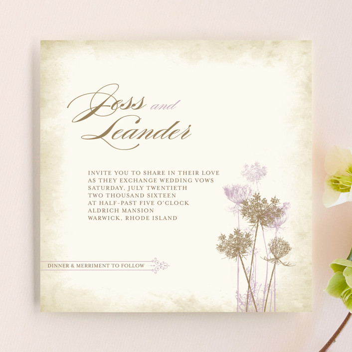 Сельский Приглашения свадебные королевы Анны