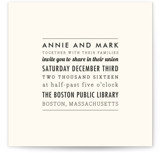 The Square Types Wedding Invitations