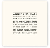 The Square Types Wedding Invitations
