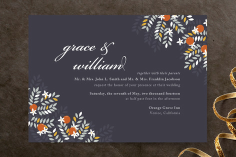 Orange Blossoms Wedding Invitations