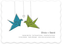 Two Cranes Wedding Invitations