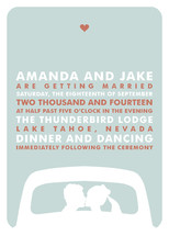 just married Wedding Invitations, by Three Kisses Studio
