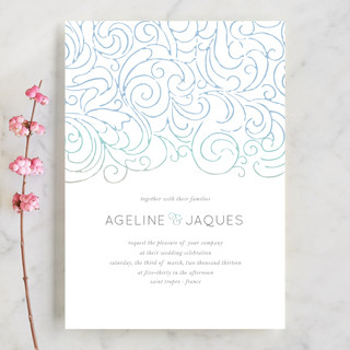 Ocean Flourish Wedding Invitations