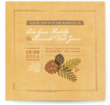 Rustic Pinecones Wedding Invitations