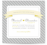 Grey Sugar Stripe Wedding Invitations