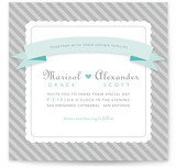 Grey Sugar Stripe Wedding Invitations