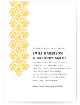 Damask Waterfall Wedding Invitations