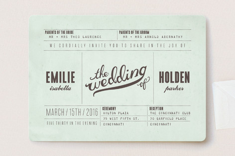 Mr. Laurence Wedding Invitations
