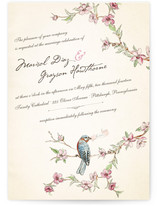 Blue Bird of Happiness Wedding Invitations