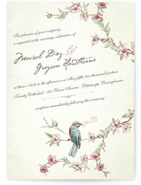 Blue Bird of Happiness Wedding Invitations