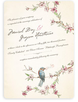 Blue Bird of Happiness Wedding Invitations