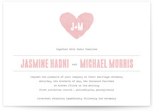 One Heart Wedding Invitations