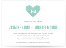 One Heart Wedding Invitations