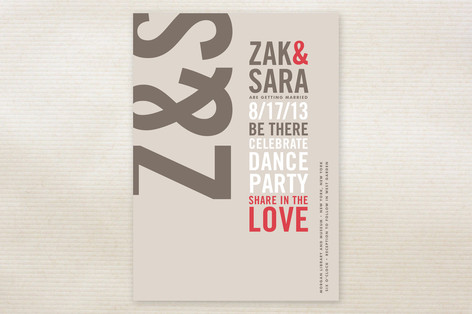 Type Stack Wedding Invitations