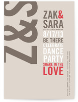 Type Stack Wedding Invitations