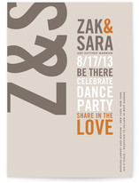 Type Stack Wedding Invitations