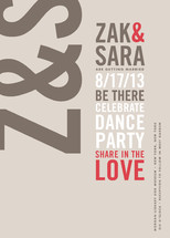 Type Stack Wedding Invitations