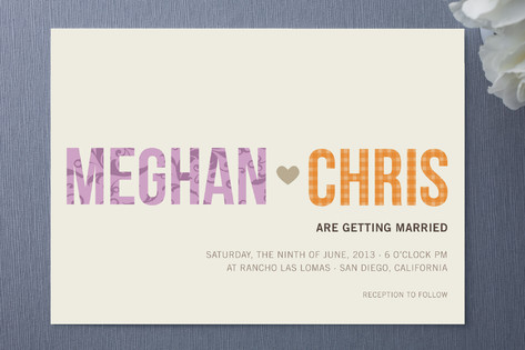 His + Hers Wedding Invitations